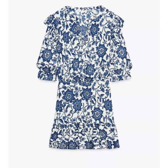 Zara Floral Print Dress (L) NWT - Picture 6 of 6